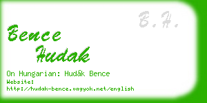 bence hudak business card